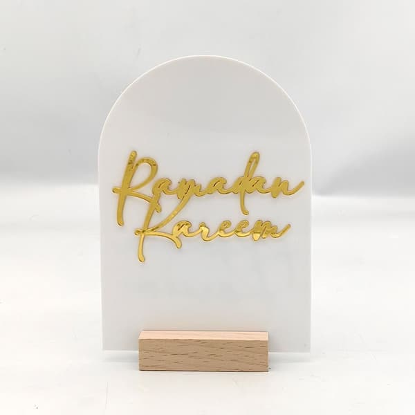 3-pack Ramadan bordsdekoration Borddekoration Eid Mubarak 3Pcs/set