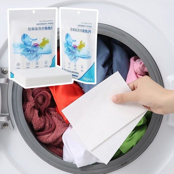 50 st Anti-färgning Färgning tvätttabletter Färgabsorption 100pcs