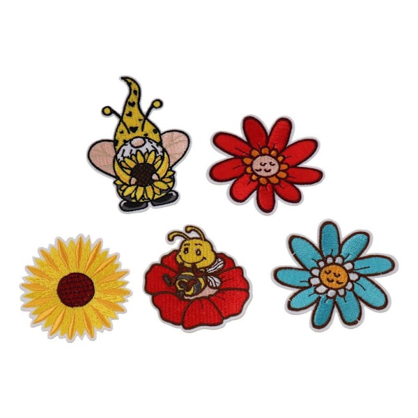Broderade Iron on Patches Sunflower Daisy Patch Sy på