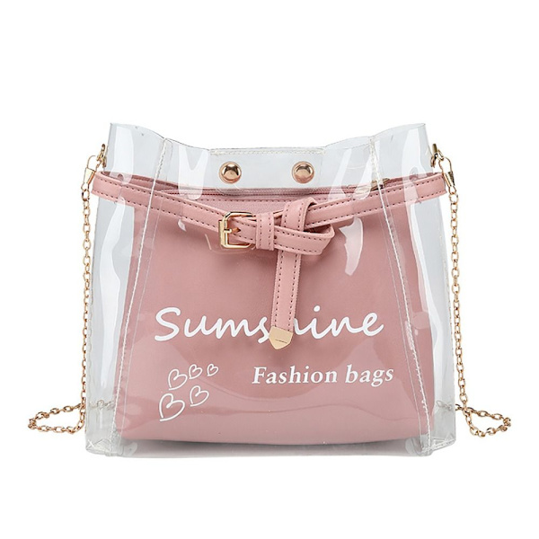 2 i 1 axelväskor Jelly Bag ROSA pink