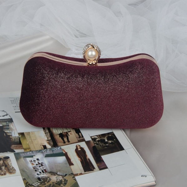 Bronzing Bankettväska Single Shoulder Chain Bag WINE Wine