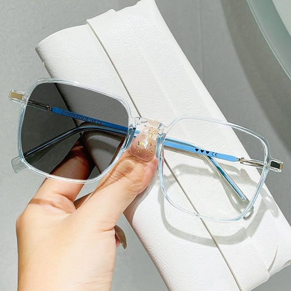 Anti-Blue Light Glasses Neliönmuotoiset silmälasit LÄPINÄKYVÄT Transparent