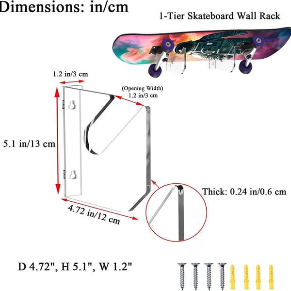 Skateboard Rack Snowboard Hangers Skateboard Oppbevaring