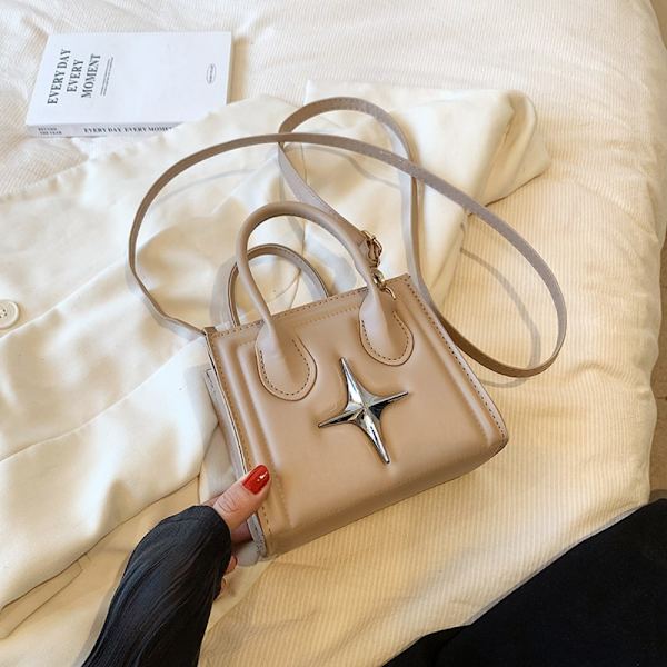 PU Läderväska Mode Minimalistisk Handväska KHAKI Khaki