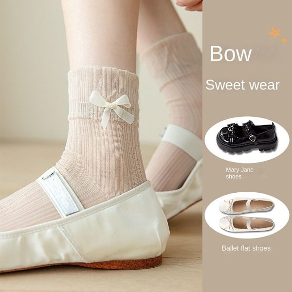 Sløjfe Sokker Mid Socks HVID White
