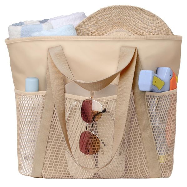 Axelväska Strandväskor BEIGE Beige