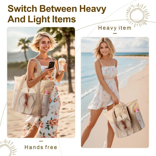 Axelväska Strandväskor BEIGE Beige