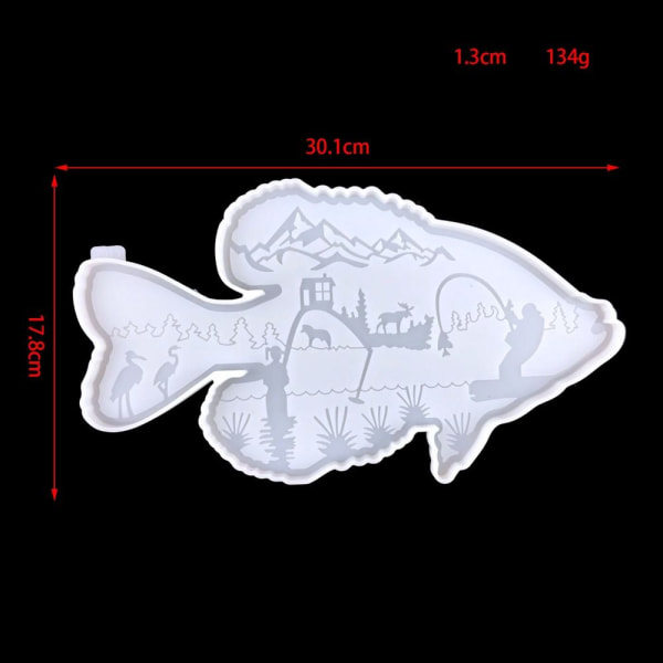 Klovnefisk Form Resin Forme Fiskeri Silikone Forme Fiskevæg