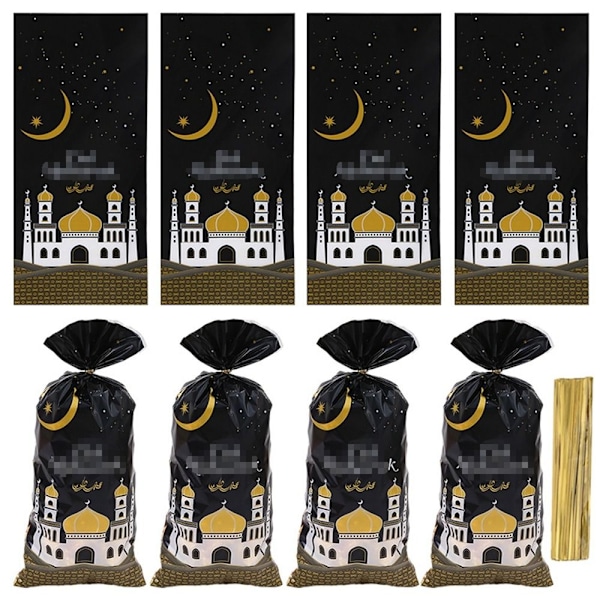 50 kpl Eid Mubarak karkkipussit Keksiherkkupussit STYLE 7 STYLE 7 Style 7