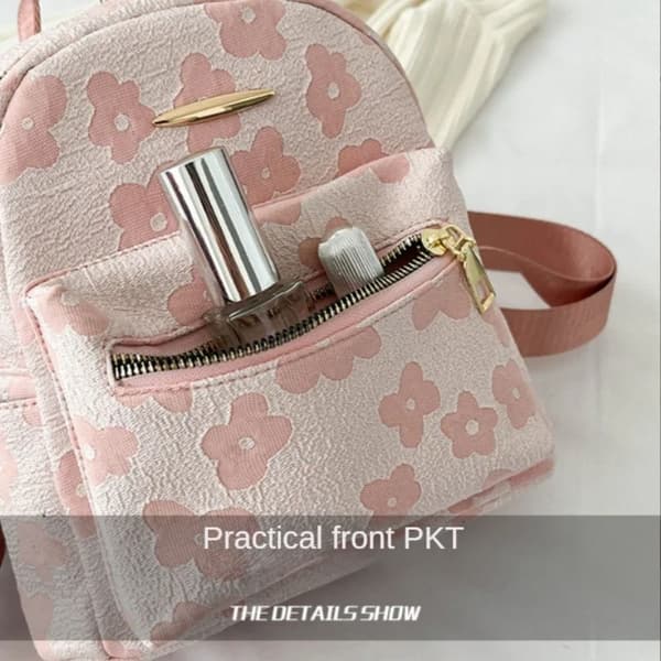 Mini Liten Ryggsäck Telefonficka Rosa pink