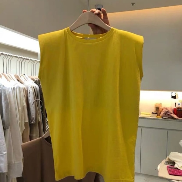 Hihaton T-paita Olka lyhythihainen KELTAINEN M Yellow M