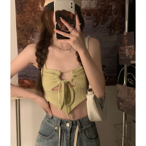 Fransk Retro Sling Vest HVIT White