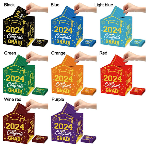 2024 Graduation Season Message Box Layout for dimissionsceremoni red