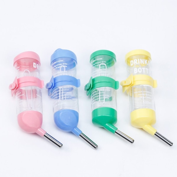 Hamster Drinker Matare Vattenflaska Dispenser ROSA FLAT HUVUD pink Flat head-Flat head