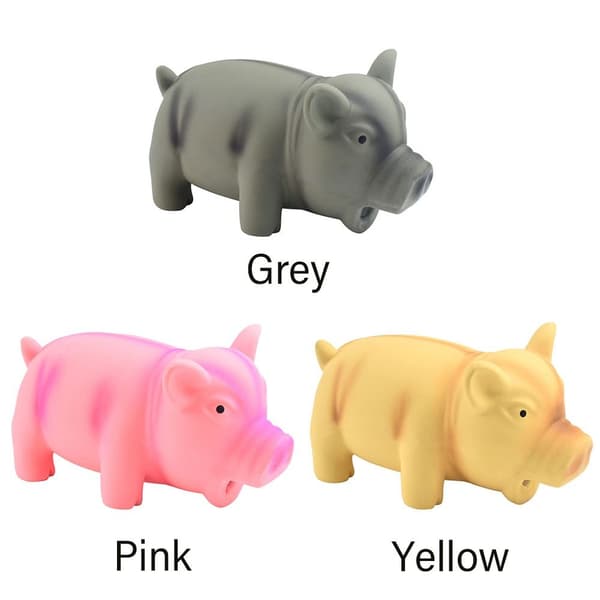 Hundleksak Tuggleksak Gummi Ljud Gris ROSA pink