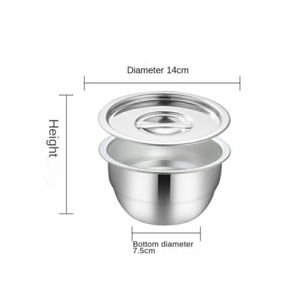 Fortykket dampet eggskål Anti-skåldingsskål 14CM 14CM