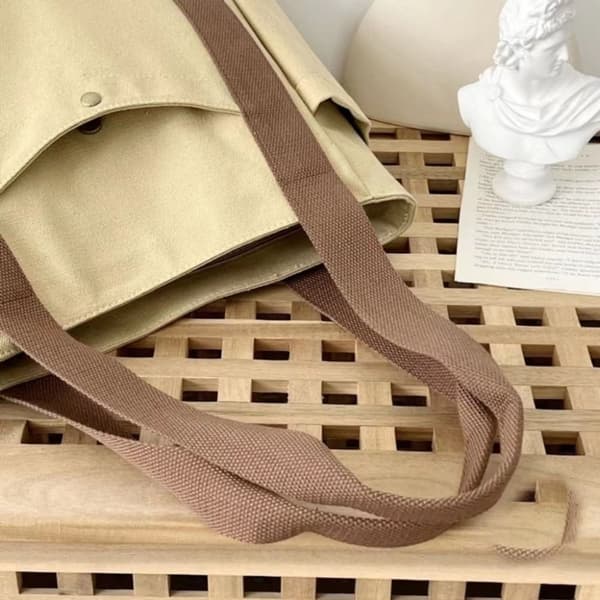 Tote Bag Canvas Bag BEIGE Beige
