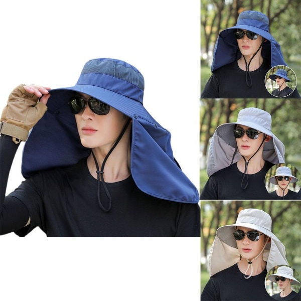 Sommer Bucket Hat til mænd Udendørs solhat MARINEBLÅ navy blue