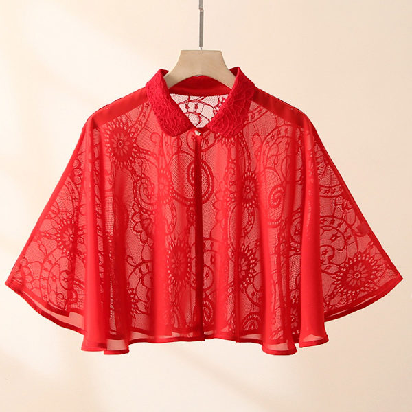 Rose Jacquard Polyester Sjal Solbeskyttelse Skjerf APRIKOS Apricot