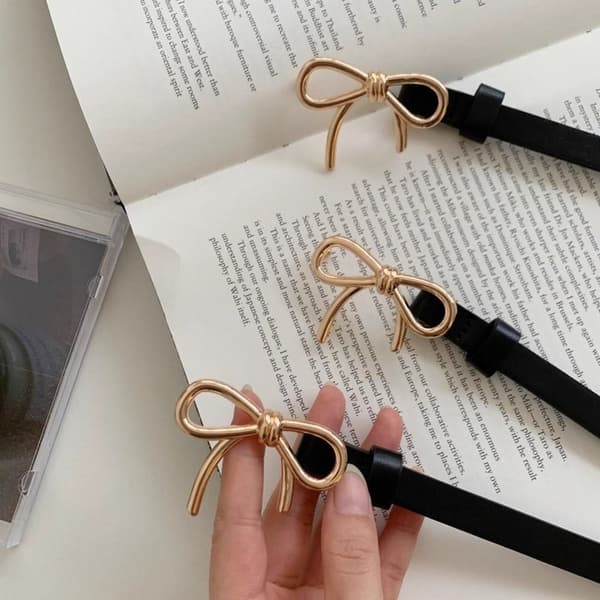 Tynt sløyfemidjebelte KAMEL Camel
