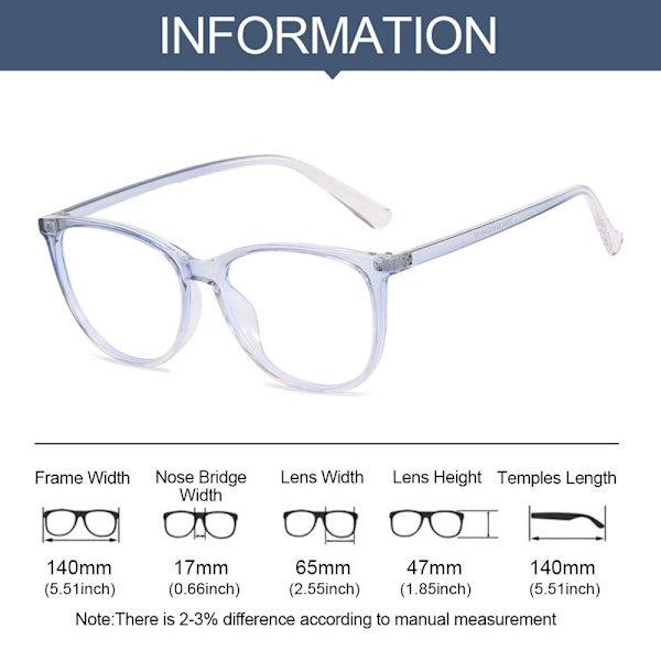 Anti-Blue Light Glasses Neliömäiset silmälasit VALKOINEN VALKOINEN White