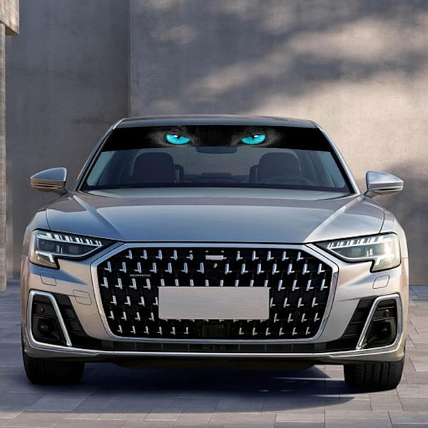 3D Leopard Eyes frontrute dekaler Bil bakvindu frontrute