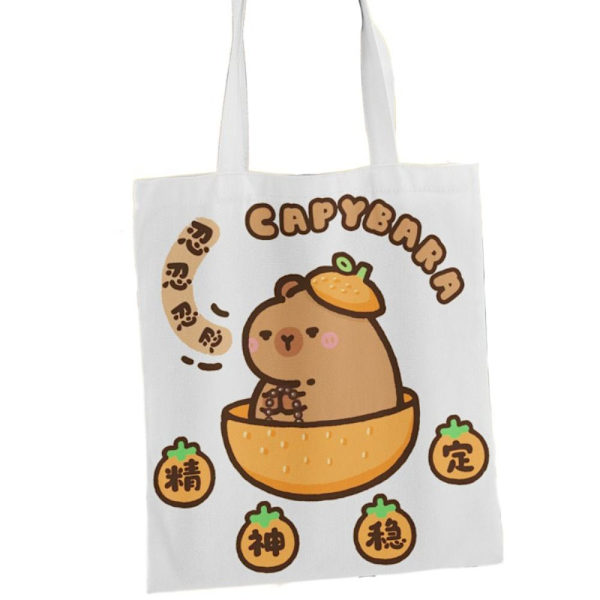 Canvasväska Tecknad Capybara Tote 5 5 5