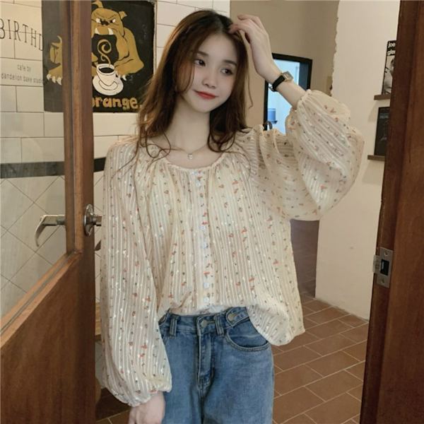 Blomsterskjorte bluse M M