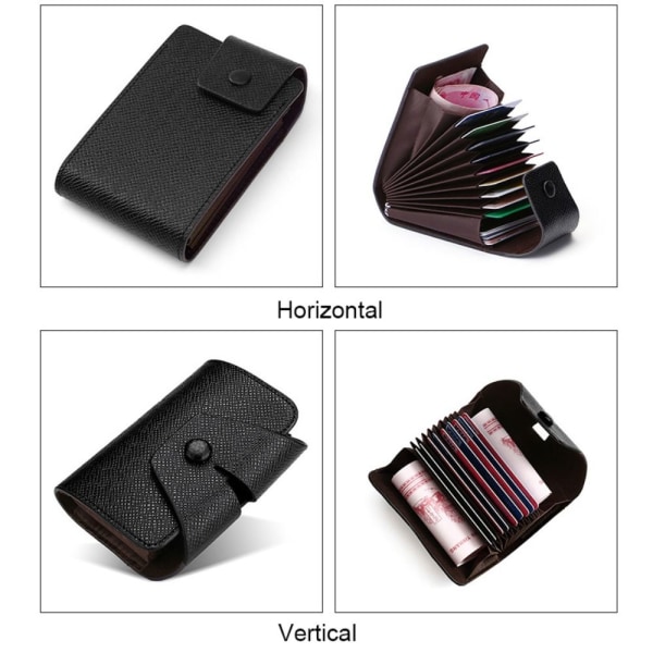 Herr Mini Card Plånbok Korthållare Väska SVART VERTICAL VERTICAL black Vertical-Vertical