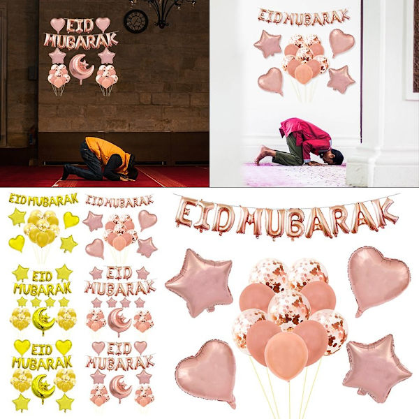 Bokstavballong EID MUBARAK Ballonger TYPE A TYPE A