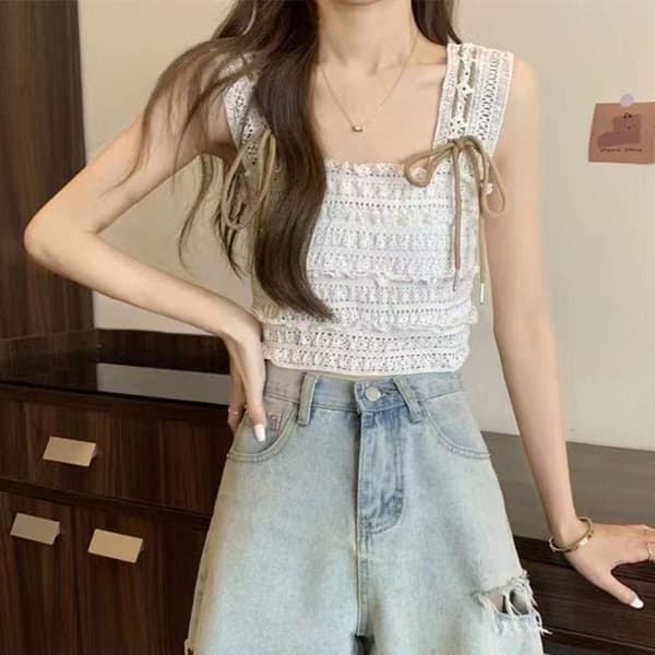 Tanktop Cropped Top HVID White