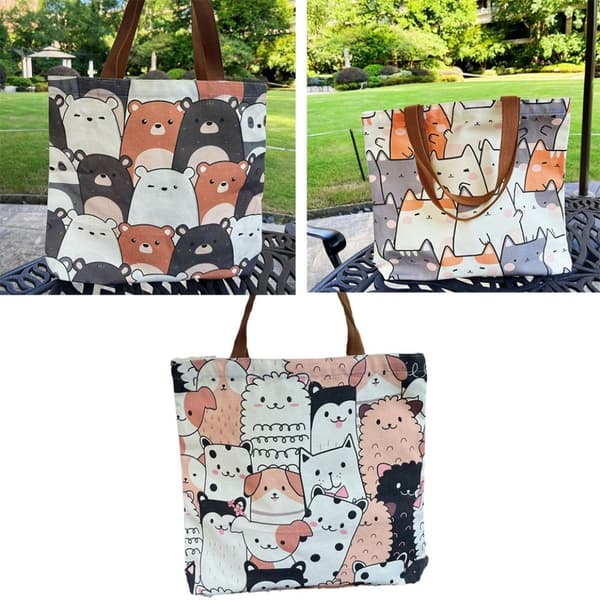 Damhandväska Canvas Tote Bag 02 02 02