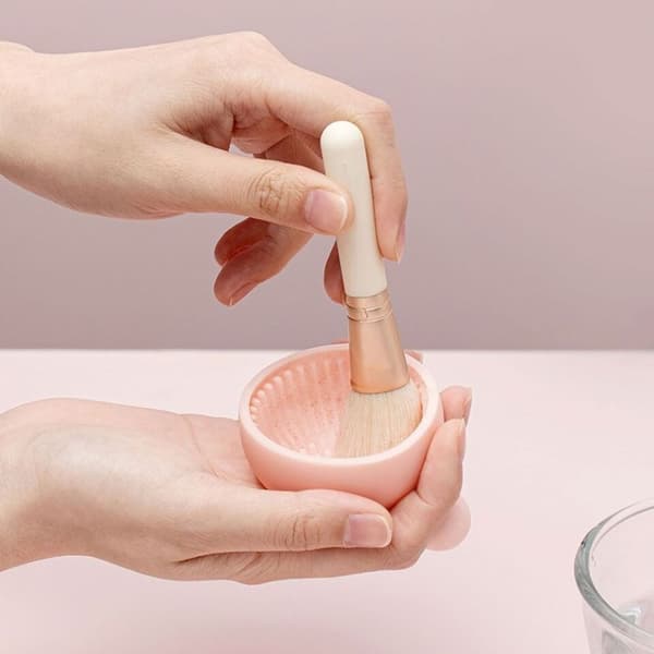 Makeuppensel Renseskål LYSERØD Pink