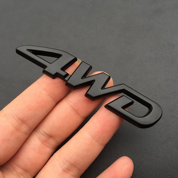 2st metall 4WD Emblem 4WD Bakre Chrome Emblem Logotypdekal