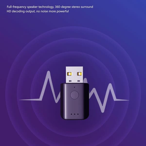 Bil Bluetooth 5.1 Bluetooth Sender & Mottaker Audio Mottaker