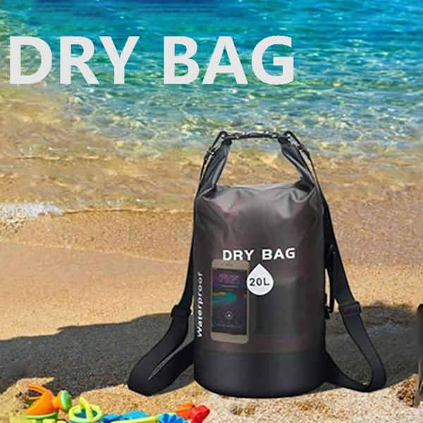 Dry Bag Bucket Bag SVART 10L 10L Black 10L-10L