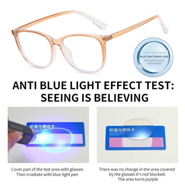 Anti-Blue Light Briller Firkantede Briller LILLA LILLA Purple