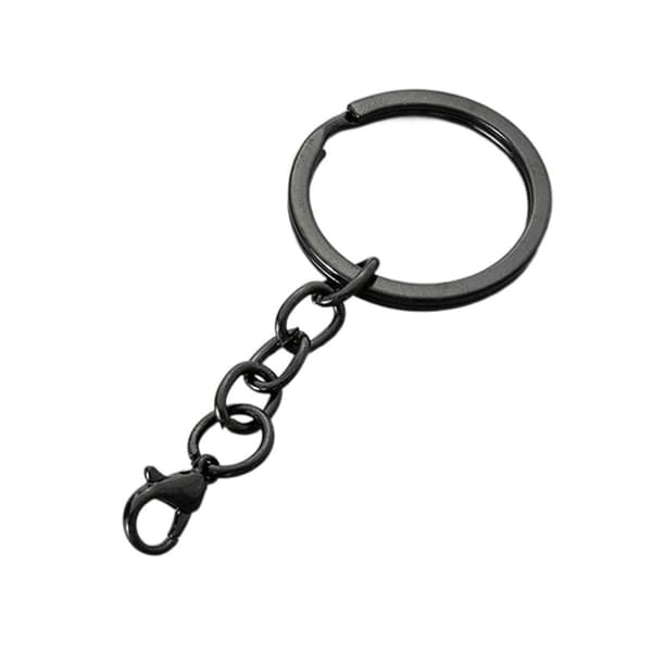 10 stk./sæt Metal Nøglering Farverige Splitringe SORT black