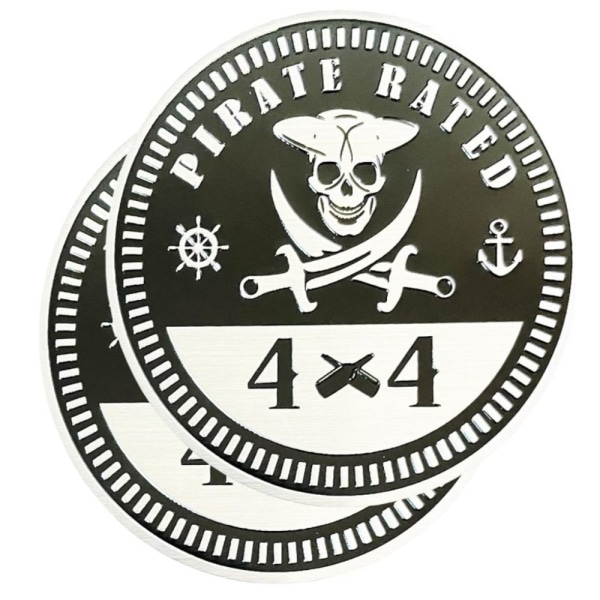 2st Pirate Badge Klassad Bilemblem 4 X 4 Metal Automotive Badge