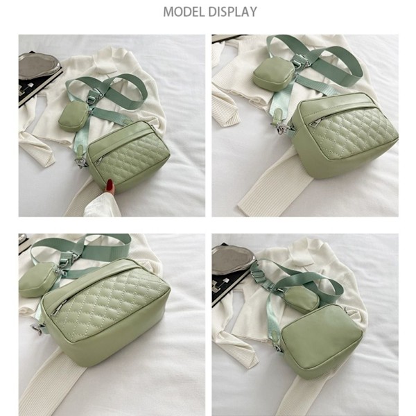 Mini Quiltad Crossbody-väska Casual Axelväska VIT white