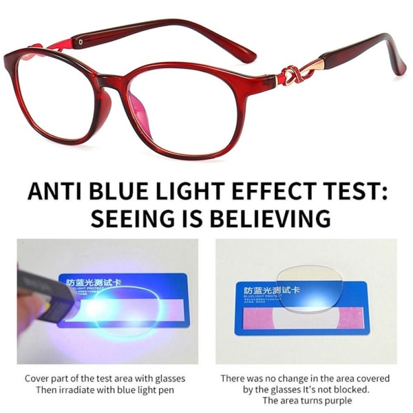 Anti-Blue Light lukulasit Neliönmuotoiset silmälasit VIININ PUNAINEN Wine red Strength 250
