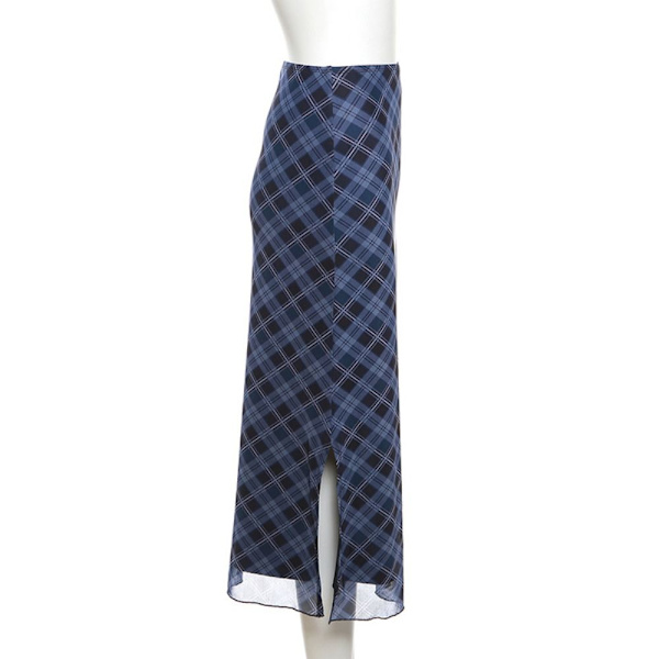 Pencil Skirt Wrap Kjol BLUE M Blue M