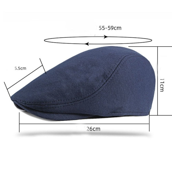 Golfhatter Flathette for menn LYSGRÅ Light Grey