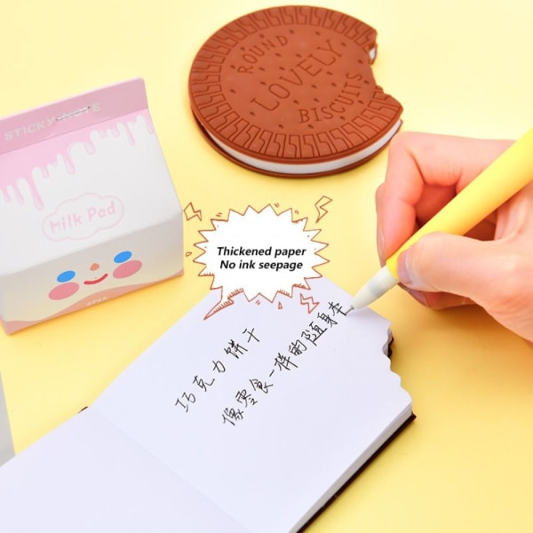 80 ark/bok Cookie Anteckningsblock Choklad Memo Pad 03 03 03