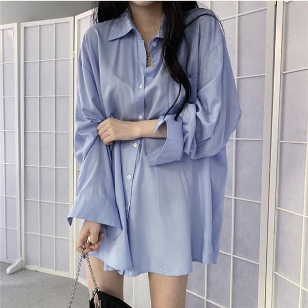 Dame Bluse Chiffon Bluse HVID M White M