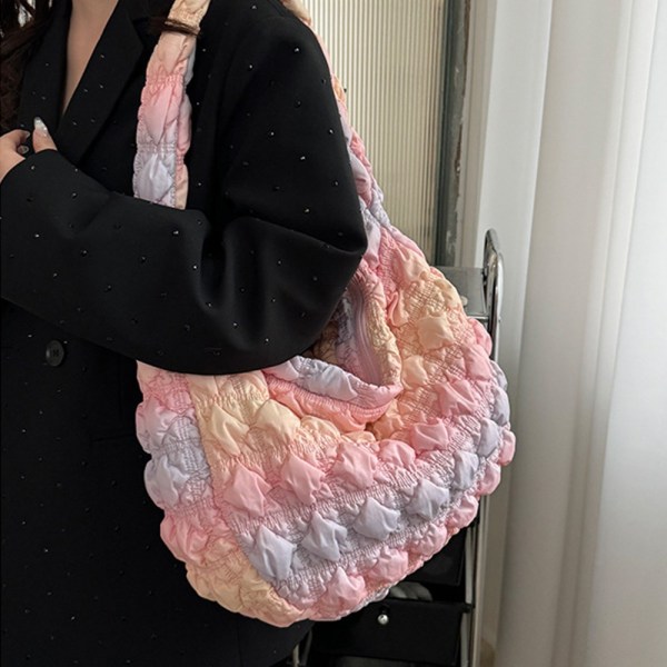 Cloud Bags Quiltad tygväska för kvinnor LJUSROSA Light Pink