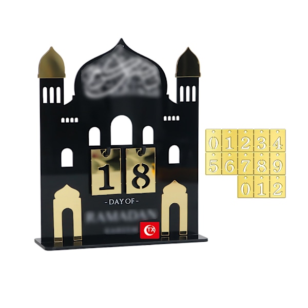 Akryl nedräkningskalender för Eid Mubarak Ramadan Kareen-fest 2025