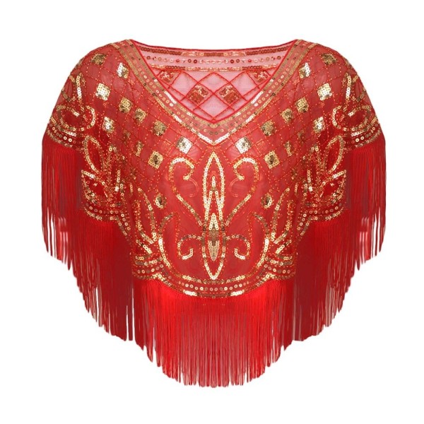 Flapper sjal paljett sjal FARGE 7 FARGE 7 Color 7