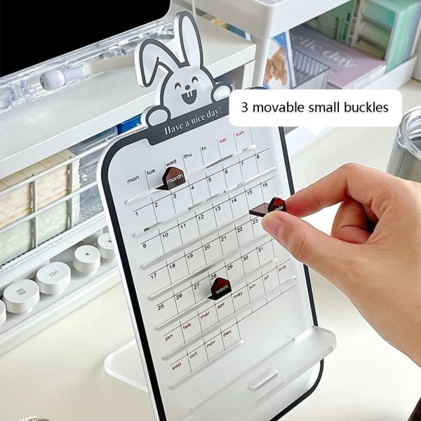 Sliding Desk Kalender Planlegger WHITE RABBIT RABBIT White Rabbit-Rabbit