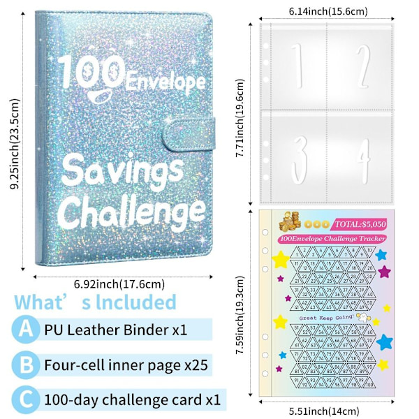 100 Days Savings Challenge Spara Challenge Pärm ROSA Pink